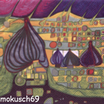 K�nstler 4-82 Friedensreich Hundertwasser - Land in Gelb